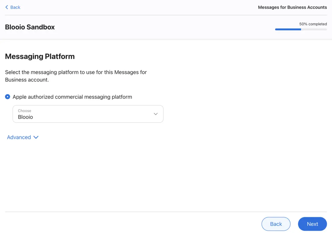 Messaging platform set to Blooio